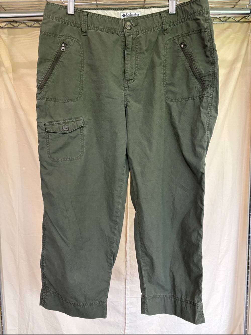 Columbia Olive Utility Cargo Cropped Pants